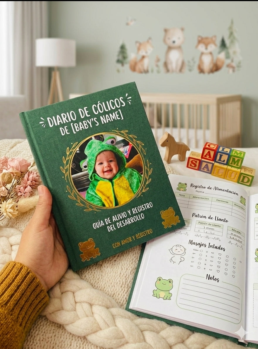 👶 Diario de Cólicos del Bebé – Guía de Alivio y Registro